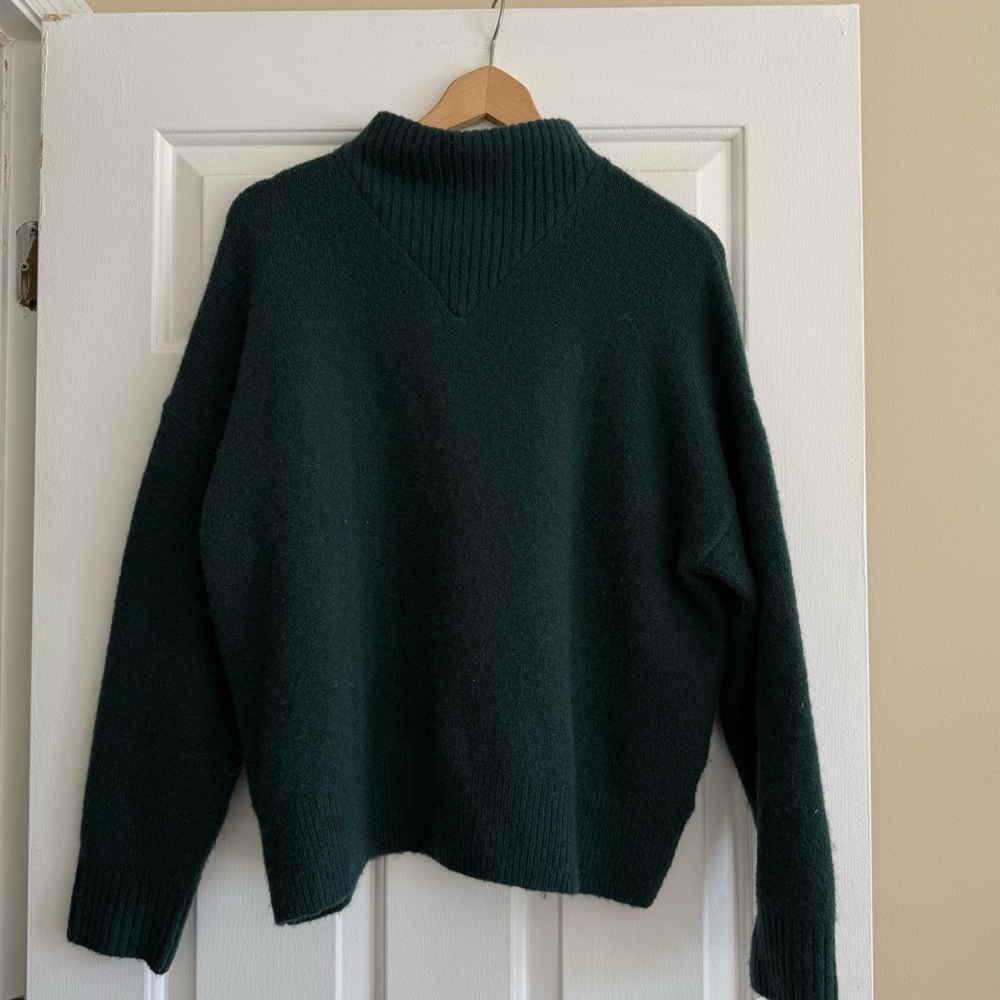 Green Madewell Thick Mock Turtleneck Sweater | XL | wool blend